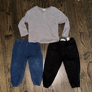 Zara Gray and Blue pants / Joggers 2-3T